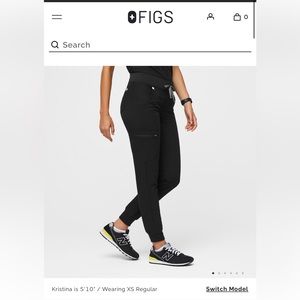 Figs Zamora Jogger Scrub Pants in Black: Size Small